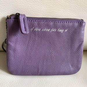 Indigo - purple leather coin case